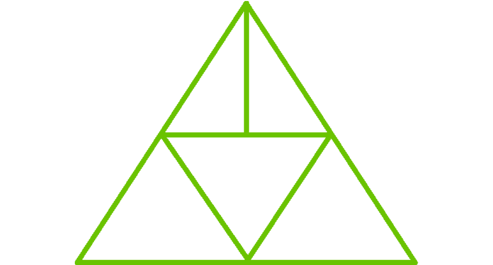 Из 9 треугольников 1. Тетрактис Пифагора. 5 Треугольников. 6 Треугольников. Разделить треугольник +на 6 треугольников.